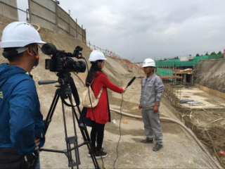 第二項目經理部保山市綜合管廊項目接受電視臺采訪