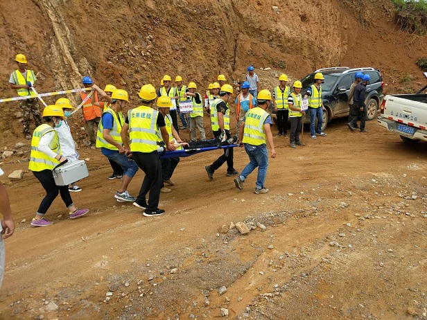 第四直管部元綠項目（土建十一分部）組織高墜事故防范演練