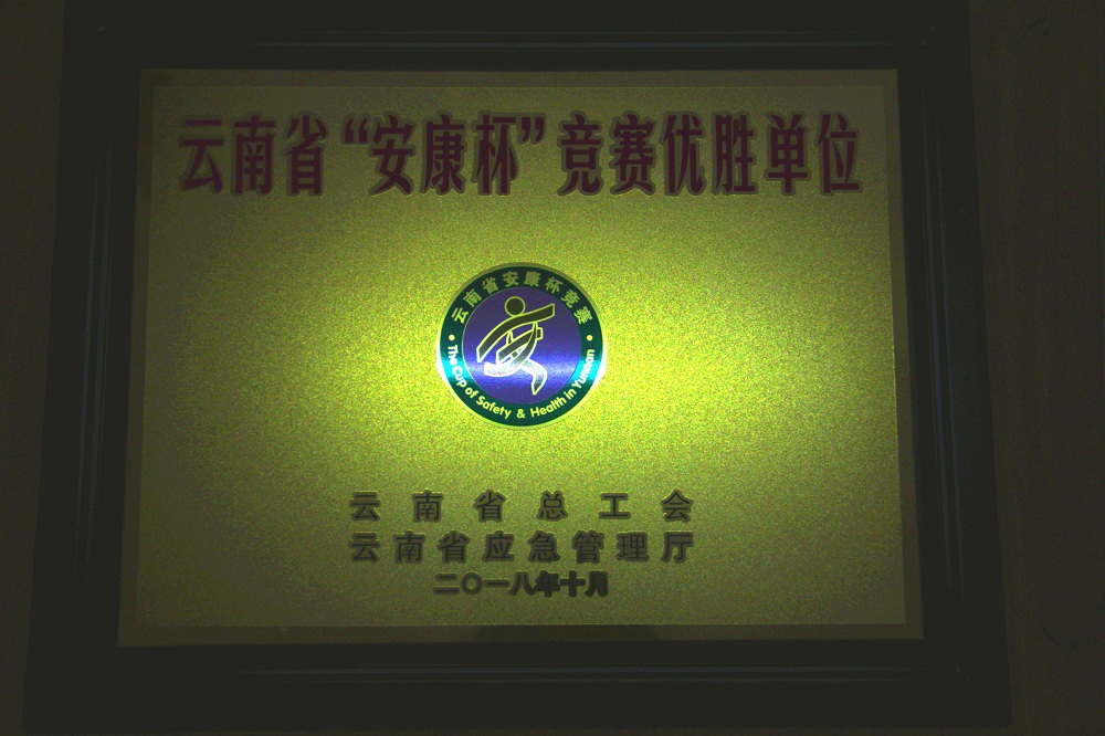 公司喜獲2017-2018年云南省“安康杯”競(jìng)賽優(yōu)勝單位