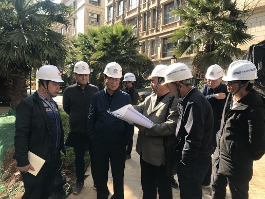 第九直管部昆明鐵路運輸中級法院裝修改造項目接受甲方領導視察