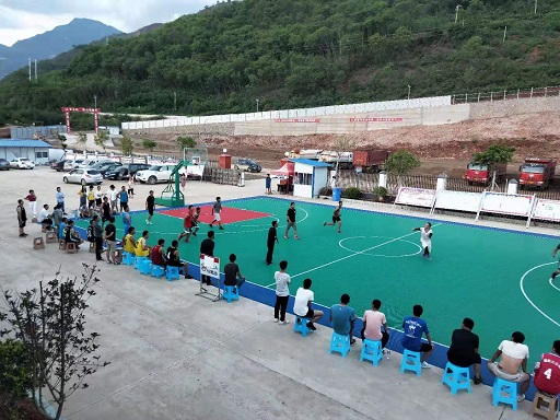 第十一直管部在巧家七里項目部組織籃球賽