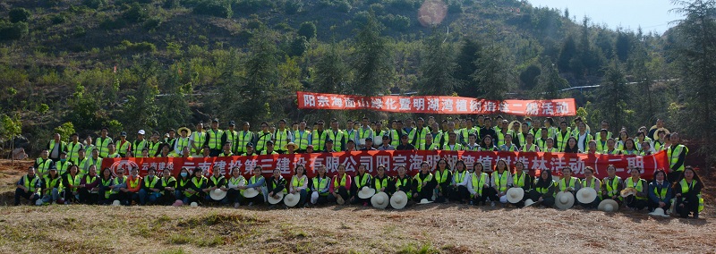 公司組織開(kāi)展陽(yáng)宗海明湖灣植樹(shù)活動(dòng)