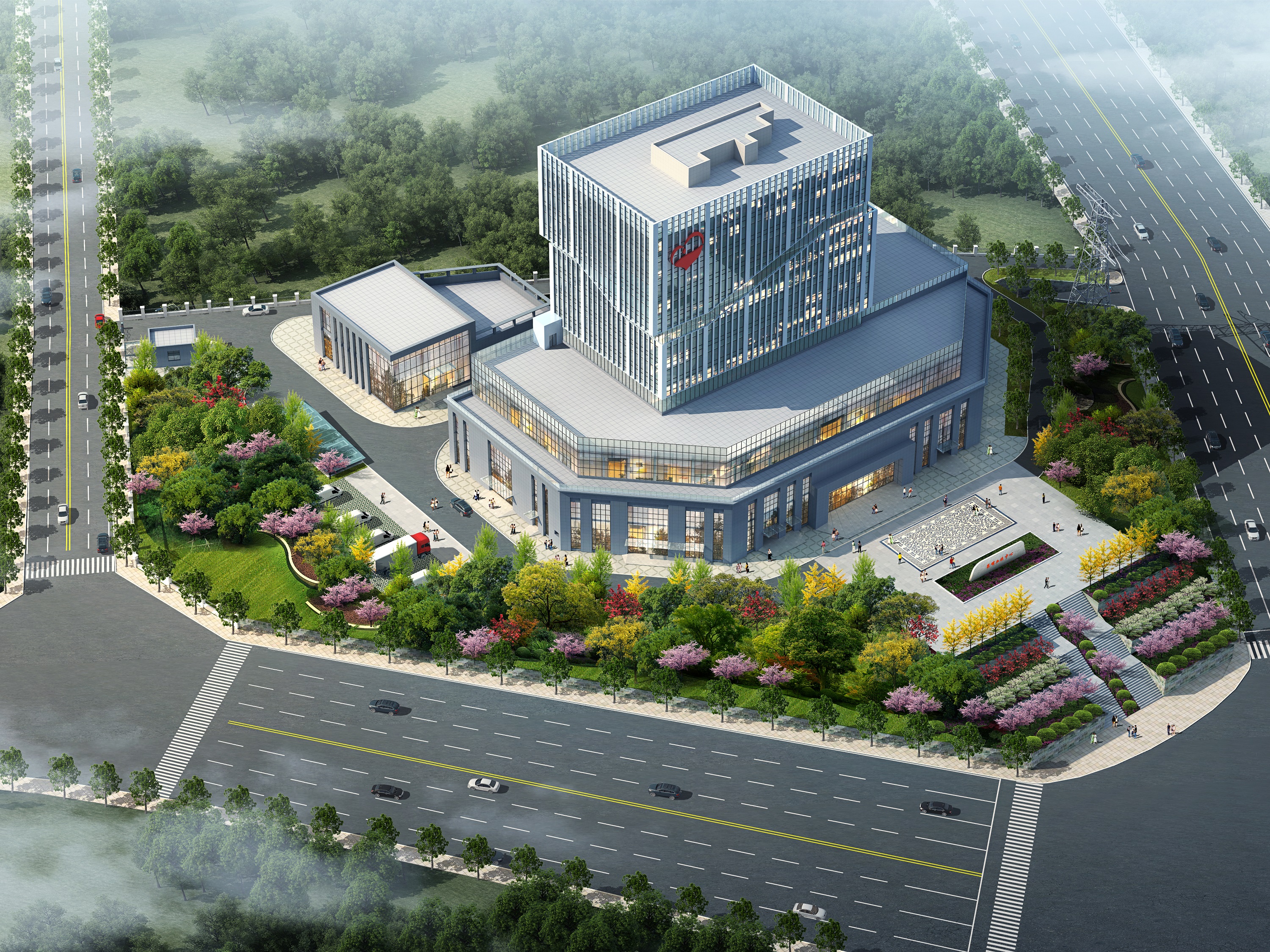 昆明市血液中心設計鳥瞰圖